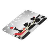 Schach Weihnachtsmann und Rentier Weihnachten Magnet (Linke Seite)