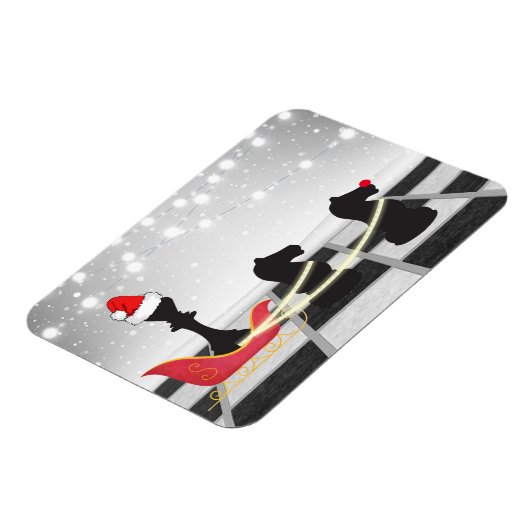 Schach Weihnachtsmann und Rentier Weihnachten Magnet (Linke Seite)