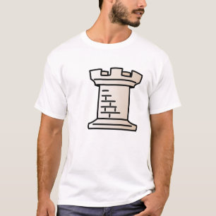 Schach-weißes Turm-Shirt T-Shirt