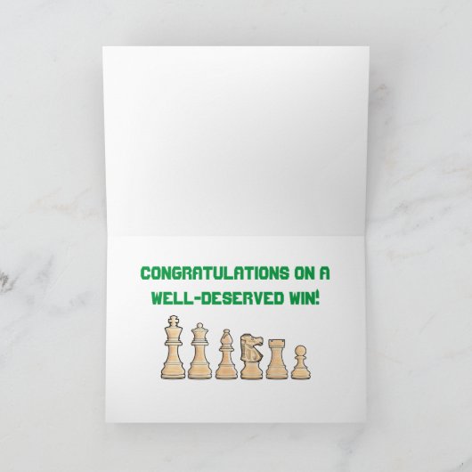 Schach Win Glückwunsch Karte (Innenseite)