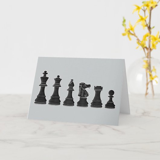 Schach Win Glückwunsch Karte (Gelbe Blume)
