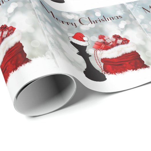 Schach Winterschnee Weihnachten Weihnachten Geschenkpapier (Rolleneckpunkt)