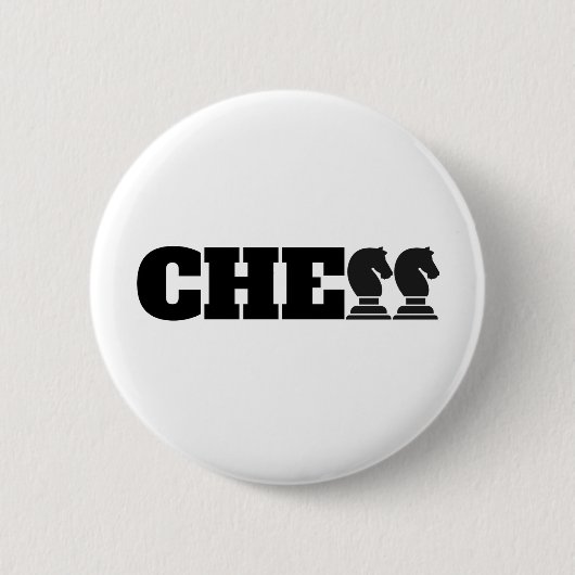 Schach Word Black Knights Kreatives Clever Game Button (Vorderseite)