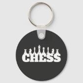 Schach Word White Pieces Strategy Game Elegant Schlüsselanhänger (Vorderseite)