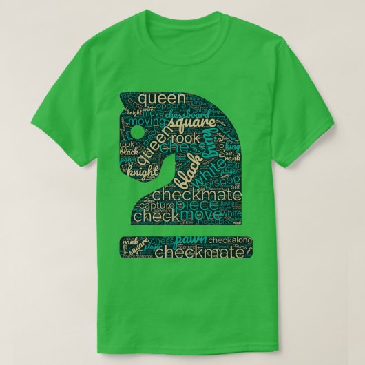 Schach-Wortwolke T-Shirt (Design vorne)