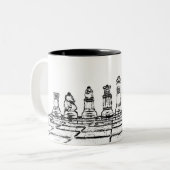Schach Zweifarbige Tasse (Vorderseite Links)