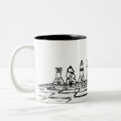 Schach Zweifarbige Tasse (Links)