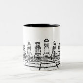 Schach Zweifarbige Tasse (Mittel)
