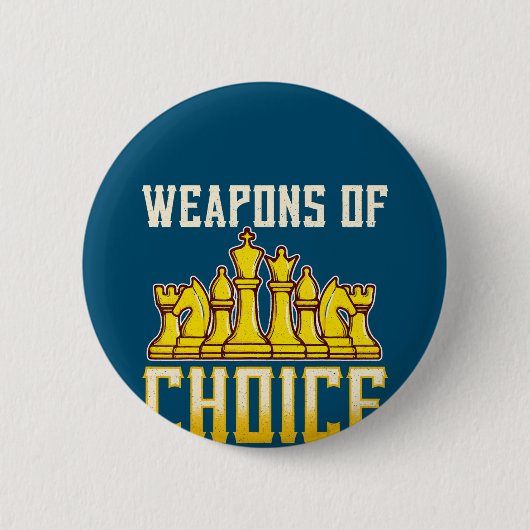 Schachangebotswaffen für Schachspieler Button (Vorderseite)