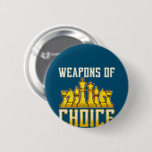 Schachangebotswaffen für Schachspieler Button (Vorne & Hinten)