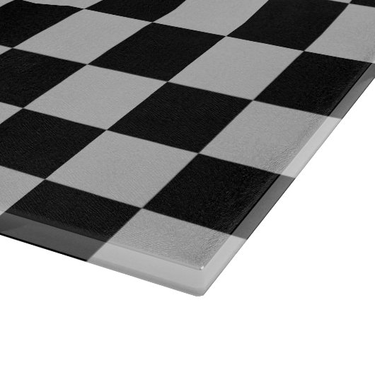 Schachbares Silber und Schwarz Schneidebrett (Ecke)