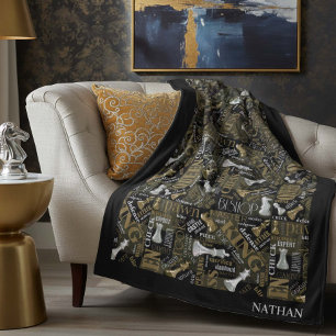 Schachbedingungen Silver und Gold ID784 Fleecedecke