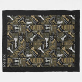 Schachbedingungen Silver und Gold ID784 Fleecedecke (Vorderseite (Horizontal))