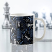 Schachbegriffe und -stücke Silver und Blue ID784 Kaffeetasse