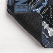 Schachbegriffe und -stücke Silver und Blue ID784 Mousepad (Ecke)