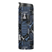 Schachbegriffe und -stücke Silver und Blue ID784 Thermosbecher (Nach rechts gedreht)