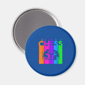 Schachblase Hobby und Sport Geschenkidee Magnet (Vorderseite/Rückseite)