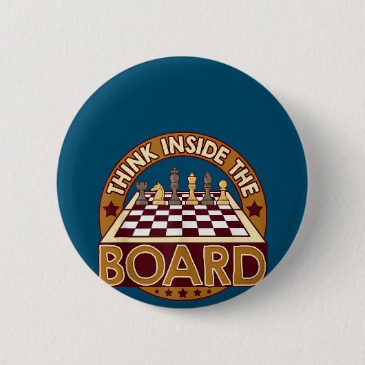 SchachBoard Kostenvoranschlag Schach-Spieler Denke Button (Vorderseite)