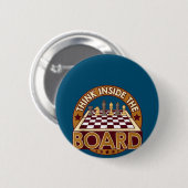 SchachBoard Kostenvoranschlag Schach-Spieler Denke Button (Vorne & Hinten)