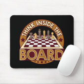 SchachBoard Kostenvoranschlag Schach-Spieler Denke Mousepad (Mit Mouse)