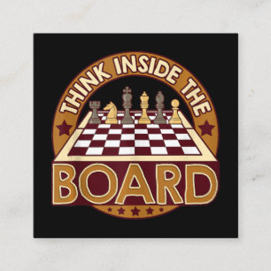 SchachBoard Kostenvoranschlag Schach-Spieler Denke Quadratische Visitenkarte