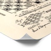 Schachbrett 1923 Patent Art Old Peper Poster (Ecke)