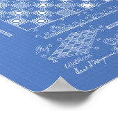 Schachbrett 1923 Patentart Blueprint Poster (Ecke)