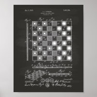 Schachbrett 1923 Patentierte Art Chalkboard