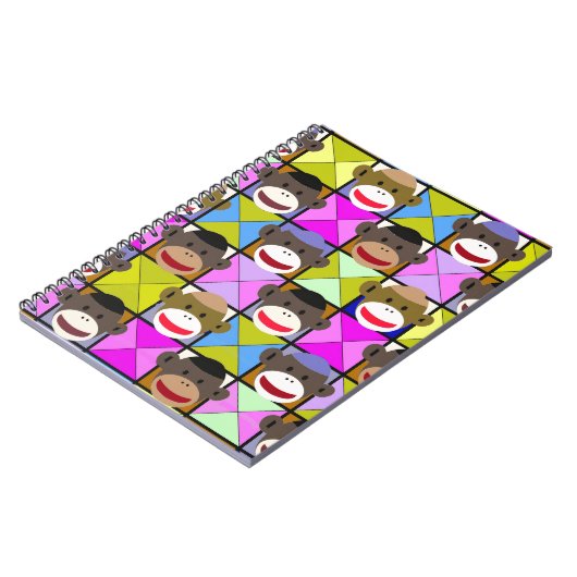 Schachbrett-Affen Notizblock (Linke Seite)