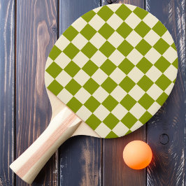 Schachbrett aus Olivenöl und Rahm Tischtennis Schläger