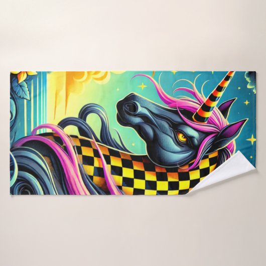 Schachbrett Badehandtuch (Badehandtuch)