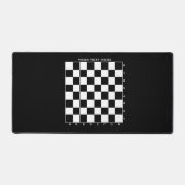 Schachbrett, benutzerdefinierter Farbschreibtisch Schreibtischunterlage (Vorderseite)