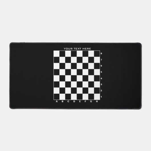 Schachbrett, benutzerdefinierter Farbschreibtisch Schreibtischunterlage (Vorderseite)