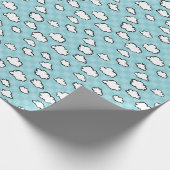 Schachbrett bewölkt Packpapier (Ecke)