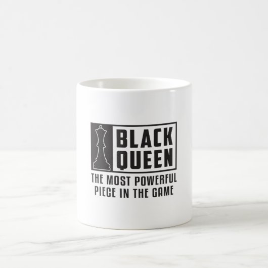 Schachbrett Black Queen Checkmate Board Geschenk Kaffeetasse (Mittel)