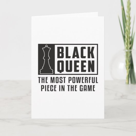 Schachbrett Black Queen Checkmate Board Geschenk Karte (Vorderseite)