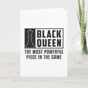 Schachbrett Black Queen Checkmate Board Geschenk Karte