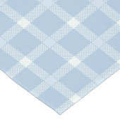 Schachbrett blau - französisches Land Großer Tischläufer (Ecke)