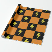 Schachbrett-Blitz-Schilder Muster , Y2K Geschenkpapier (Ungerollt)