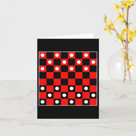 Schachbrett Board Games Black and Red Hal Karte (Gelbe Blume)