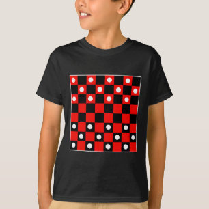 Schachbrett Board Games Black and Red Hal T-Shirt