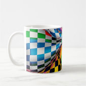 Schachbrett Board Rainbow Pattern Digitale Kunst Kaffeetasse (Links)