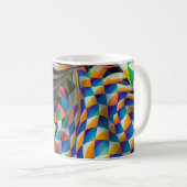 Schachbrett Board Strip Design Art Kaffeetasse (VorderseiteRechts)