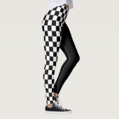 Schachbrett-Brett-Farbblock Leggings (Rechts)