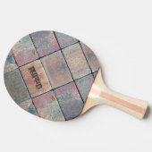 Schachbrett Brick Urban Grunge Personalisiert Tischtennis Schläger (Seitenansicht)