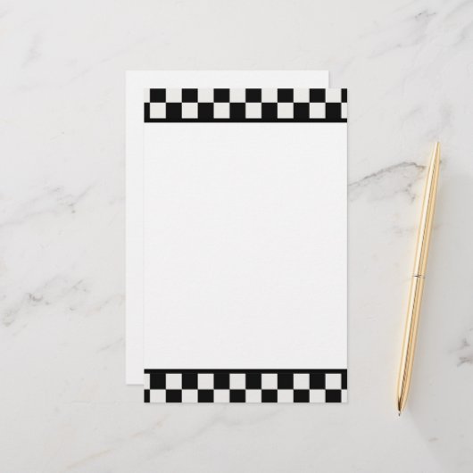 Schachbrett Briefpapier (Vorderseite/Rückseite Beispiel)