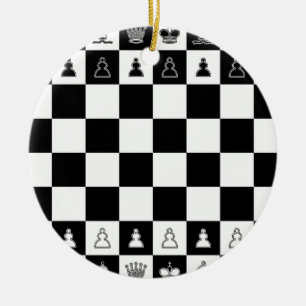 Schachbrett chess board keramikornament