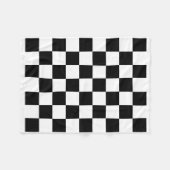 Schachbrett-Decke Fleecedecke (Vorderseite (Horizontal))