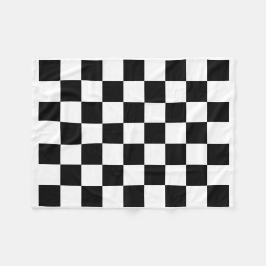 Schachbrett-Decke Fleecedecke (Vorderseite (Horizontal))