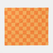 Schachbrett-Design für Licht und Dunkel-Orange Fleecedecke (Vorderseite (Horizontal))